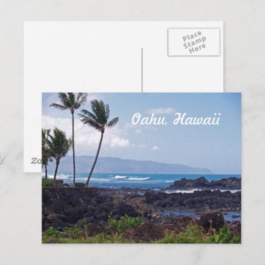 Noordkust op het eiland Oahu in Hawaii Briefkaart (Voorkant / Achterkant)