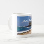 Noordkust op het eiland Oahu in Hawaii Koffiemok (Voorkant links)