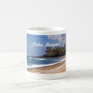 Noordkust op het eiland Oahu in Hawaii Koffiemok