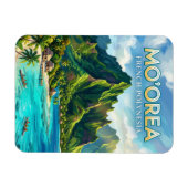 Noordkust van Moorea Frans-Polynesië Magneet (Horizontaal)