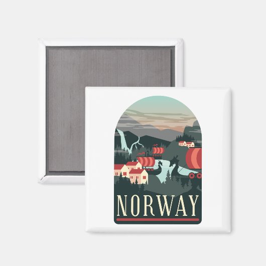 Noordlandschapsreismagneet Magneet (Voorkant / Achterkant)