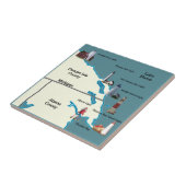 Noordoost-Benedenbouw vuurtoren van Michigan Tegeltje (Zijkant)