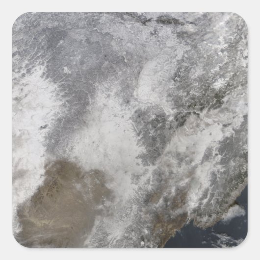 Noordoost-China Vierkante Sticker (Voorkant)