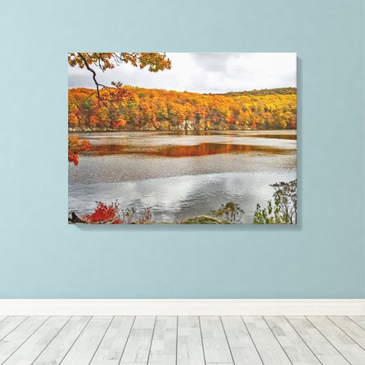 Noordoost herfstlandschap canvas afdruk (Insitu (Houten vloer))