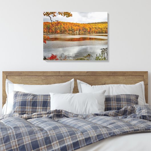 Noordoost herfstlandschap canvas afdruk (Insitu (Slaapkamer))