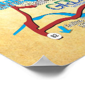 Noordoost-OK-attracties map-faux Poster (Hoek)