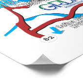 Noordoost-OK-lokalisatiekaart Poster (Hoek)