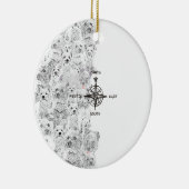 Noordoost-Oost en Westie Dog Keramisch Ornament (Rechts)