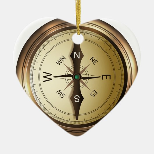 noordoost - oost - kompas keramisch ornament (Voorkant)