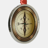noordoost - oost - kompas metalen ornament (Rechts)