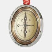 noordoost - oost - kompas metalen ornament (Links)