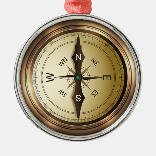 noordoost - oost - kompas metalen ornament (Voorkant)