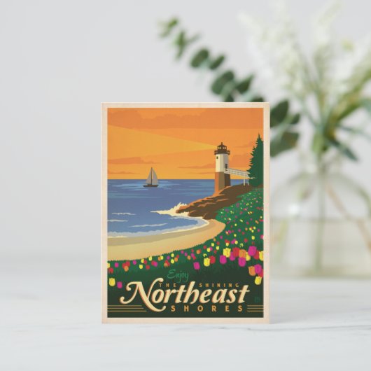 Noordoost Shores | Verenigde Staten Briefkaart (Staand voorkant)