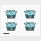 Noordoost-Texas Trail Rechthoekige Sticker (Vel)