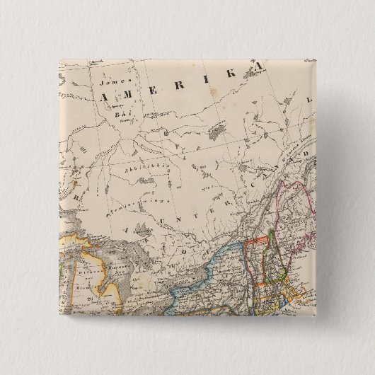 Noordoost-Verenigde Staten Vierkante Button 5,1 Cm (Voorkant)