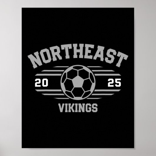 Noordoost Vikings Voetbalnota 2025 Poster (Voorkant)