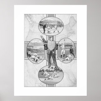 Noordoost-zuidwest-honkbal, Art Print