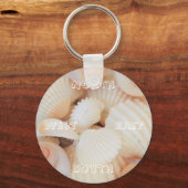 Noordoost-zuidwestelijke Compass Sea Shells Exotic Sleutelhanger (Voorkant)