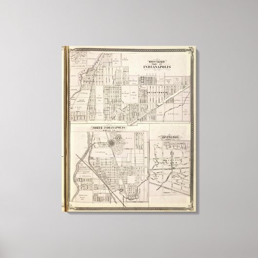 noordoostelijk deel van Indianapolis Canvas Afdruk (Voorkant)