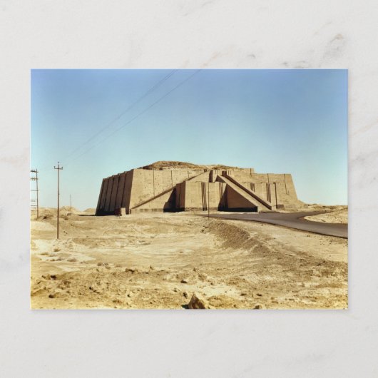 Noordoostelijke façade van de ziggurat, c.2100 BC Briefkaart (Voorkant)