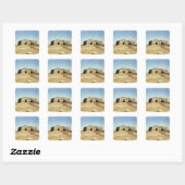 Noordoostelijke façade van de ziggurat, c.2100 BC Vierkante Sticker (Vel)