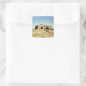 Noordoostelijke façade van de ziggurat, c.2100 BC Vierkante Sticker (Tas)