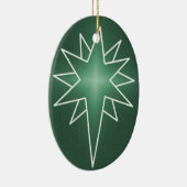 Noordoosterse kerstversiering, groen keramisch ornament (Rechts)