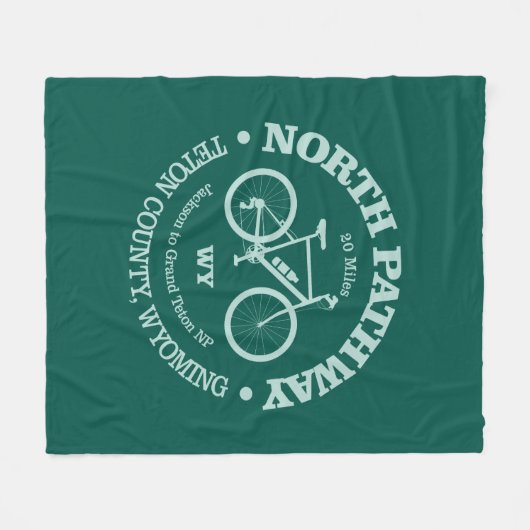 Noordpad (fietsen) fleece deken (Voorkant (Horizontaal))