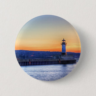 Noordpier en vuurtoren ronde button 5,7 cm