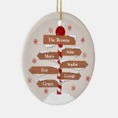  Noordpool 6 familienamen Keramisch Ornament (Rechts)