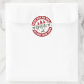 Noordpool Air Mail Santa Levering Ronde Sticker (Tas)