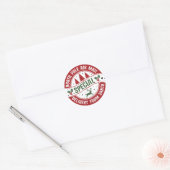 Noordpool Air Mail Santa Levering Ronde Sticker (Envelop)