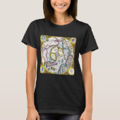 Noordpool Arctische kaart Gerardus Mercator Oude k T-shirt (Voorkant)