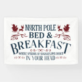Noordpool Bed Breakfast Kerstmis Spandoek (Horizontaal)