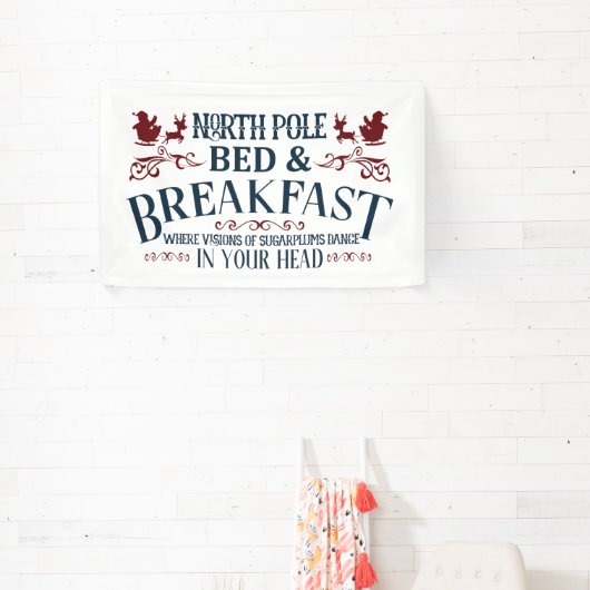 Noordpool Bed Breakfast Kerstmis Spandoek (Insitu)