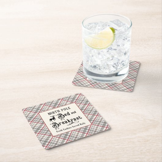 Noordpool Bed en ontbijt Kerstmis Kartonnen Onderzetters (Insitu)