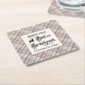 Noordpool Bed en ontbijt Kerstmis Kartonnen Onderzetters (Schuin)