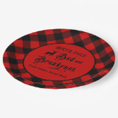 Noordpool Bed en ontbijt Kerstmis Papieren Bordje (Gekanteld)