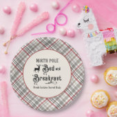 Noordpool Bed en ontbijt Kerstmis Papieren Bordje (Feest)