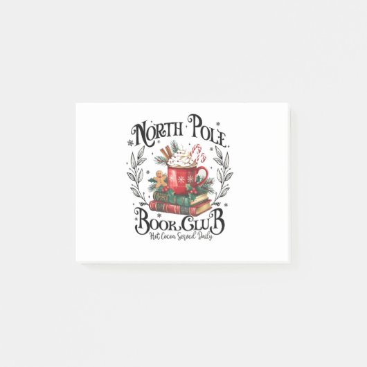 Noordpool Boekclub Heet Chocolade Kerst Post-it® Notes (Voorkant)