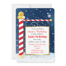 Noordpool Bord Kerst Evenement Feest Uitnodiging