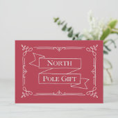 Noordpool cadeaubon Rood & Wit Kaart (Staand voorkant)