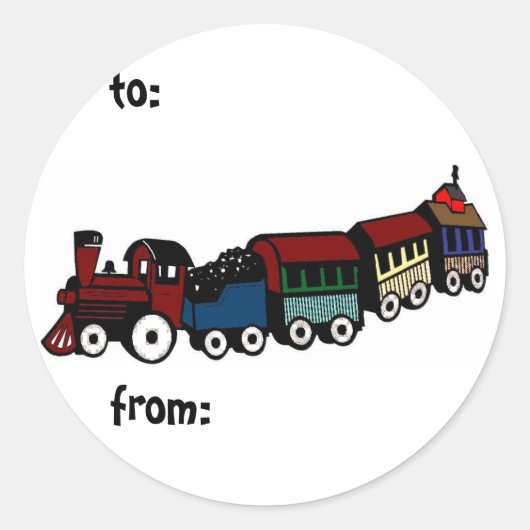 Noordpool Choo Choo Ronde Sticker (Voorkant)