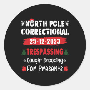 Noordpool Correctional Tresping betrapt op snuffel Ronde Sticker