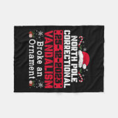 Noordpool Correctional Vandalism brak een ornament Fleece Deken (Voorkant (Horizontaal))