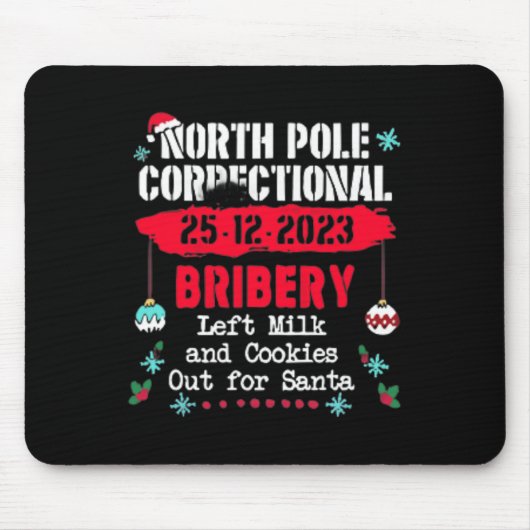 Noordpool correctionele kerst pyjama leuk muismat (Voorkant)
