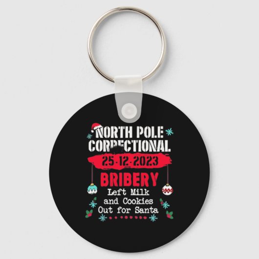 Noordpool correctionele kerst pyjama leuk sleutelhanger (Voorkant)