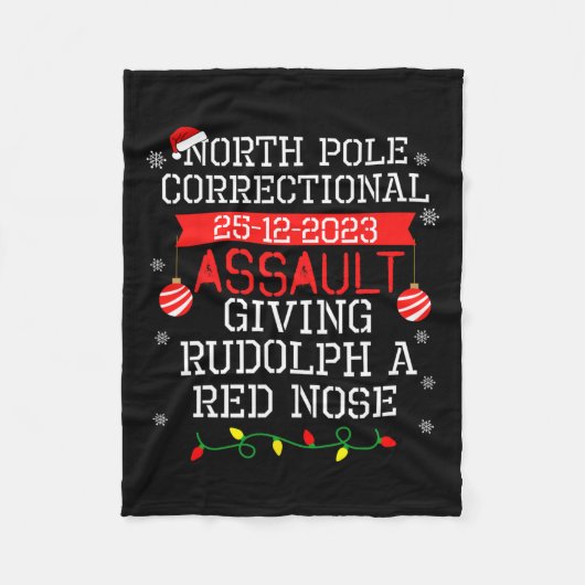 Noordpool correctionele volwassene geeft Rudolph e Fleece Deken (Voorkant)
