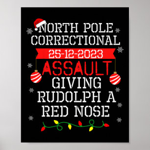 Noordpool correctionele volwassene geeft Rudolph e Poster