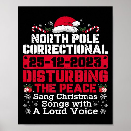 Noordpool correctionele zong kerstliedjes met poster (Voorkant)